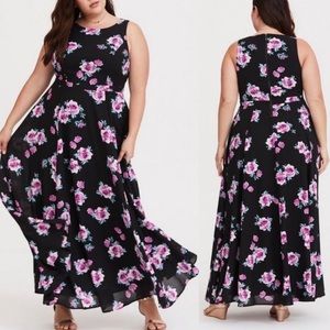 Torrid Georgette Floral Maxi dress